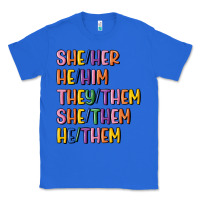 True Royal lgbtq pronouns Classic Tee - MaliasSmallBusiness