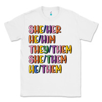 White lgbtq pronouns Classic Tee - MaliasSmallBusiness