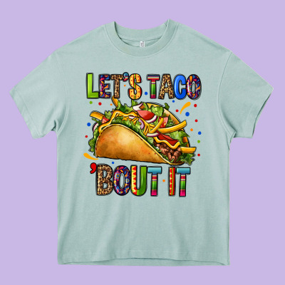 Lets Taco Bout It Heavy Core Tee Designed By Cts Tumbler Store
