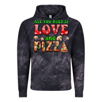Cloud Black all you need is love and pizza Vintage Hoodie - AdoDesignShop