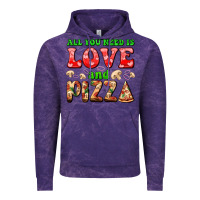 Cloud Purple all you need is love and pizza Vintage Hoodie - AdoDesignShop
