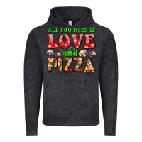 Vintage Black all you need is love and pizza Vintage Hoodie - AdoDesignShop