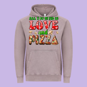 All You Need Is Love And Pizza Vintage Hoodie Designed By Adodesignshop