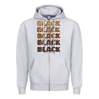 Heather Grey typography variations in animal and glitter textur Zipper Hoodie - LillyAllenDesigns