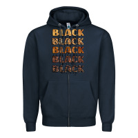 Navy typography variations in animal and glitter textur Zipper Hoodie - LillyAllenDesigns