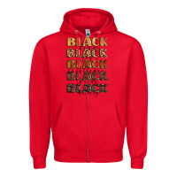 Red typography variations in animal and glitter textur Zipper Hoodie - LillyAllenDesigns