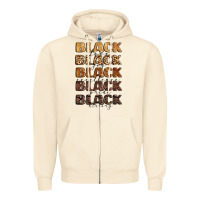 Typography Variations In Animal And Glitter Textur Zipper Hoodie | Teevron