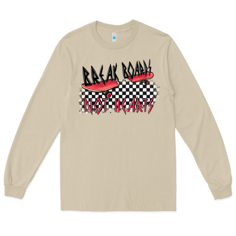 Break Boards Not Hearts Long Sleeve Tee by MaliasSmallBusiness | Teevron