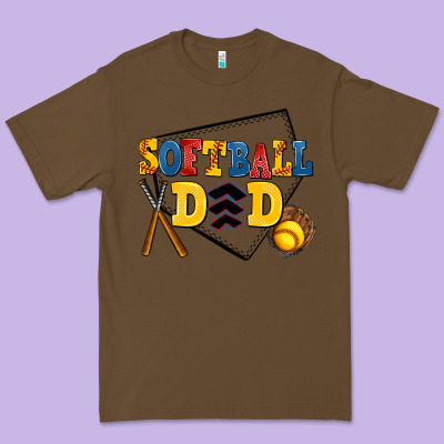 Softball Dad Premium Tee Designed By Adodesignshop