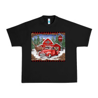 Black Christmas farm reindeer and truck Urban Heavy Tee - BarkalooDesign