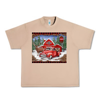 Burro Christmas farm reindeer and truck Urban Heavy Tee - BarkalooDesign