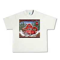 Pistachio Christmas farm reindeer and truck Urban Heavy Tee - BarkalooDesign