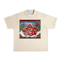 Sandshell Christmas farm reindeer and truck Urban Heavy Tee - BarkalooDesign