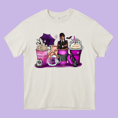 Wednesday Coffee Cups Heavy Core Tee Designed By Zillion Design Studio