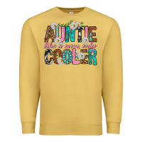 Antique Gold Auntie Like a Mom Only Cooler Premium Sweatshirt - texasbilliewilder