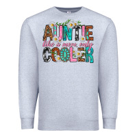 Heather Grey Auntie Like a Mom Only Cooler Premium Sweatshirt - texasbilliewilder