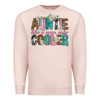 Pale Pink Auntie Like a Mom Only Cooler Premium Sweatshirt - texasbilliewilder