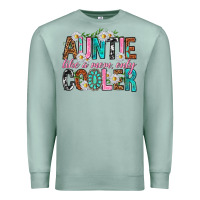 Seafoam Auntie Like a Mom Only Cooler Premium Sweatshirt - texasbilliewilder