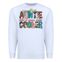 White Auntie Like a Mom Only Cooler Premium Sweatshirt - texasbilliewilder