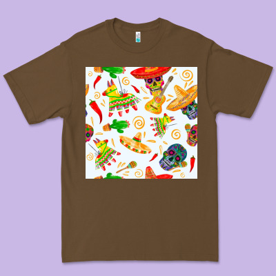 Mexico Seamless Pattern Premium Tee Designed By Fadigitalartstudio