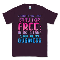 Plum 2 places you can stay for free in your lane and ou Classic Tee - MaliasSmallBusiness