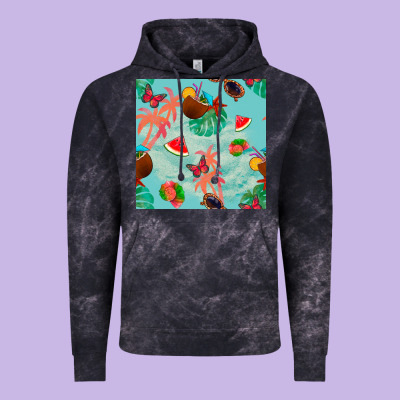 Summer Vibes Seamless Pattern Vintage Hoodie Designed By Bundleandbundleshop
