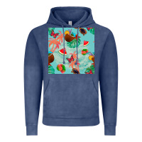 Vintage Denim summer vibes seamless pattern Vintage Hoodie - BundleAndBundleShop