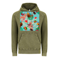 Vintage Olive summer vibes seamless pattern Vintage Hoodie - BundleAndBundleShop