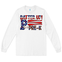 White batter up pre k Long Sleeve Tee - JahusDesignShop