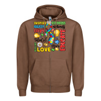 Chestnut name puzzle ribbon of inspiration Zipper Hoodie - LillyAllenDesigns