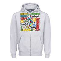 Heather Grey name puzzle ribbon of inspiration Zipper Hoodie - LillyAllenDesigns