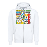 White name puzzle ribbon of inspiration Zipper Hoodie - LillyAllenDesigns