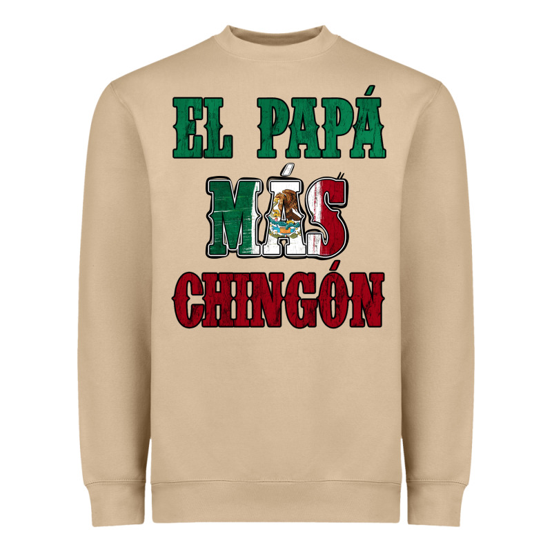 El Papa Mas Chingon Mexican Flag Heavyweight Sweatshirt by Jasminsmagicworld | Teevron