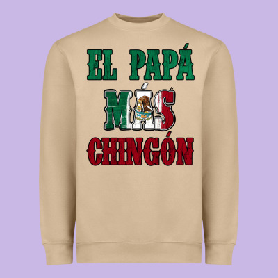 El Papa Mas Chingon Mexican Flag Heavyweight Sweatshirt Designed By Jasminsmagicworld