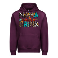 Mauve Wine mama needs a drink Urban Hoodie - OliviaCreatesArt