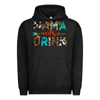 Pigment Black mama needs a drink Urban Hoodie - OliviaCreatesArt
