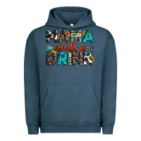 Pigment Midnight Navy mama needs a drink Urban Hoodie - OliviaCreatesArt
