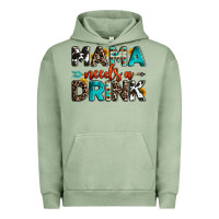 Pigment Oil Green mama needs a drink Urban Hoodie - OliviaCreatesArt