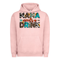 Pigment Salmon mama needs a drink Urban Hoodie - OliviaCreatesArt