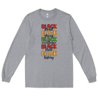 Heather Grey black history Long Sleeve Tee - MaliasSmallBusiness