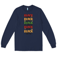 Navy black history Long Sleeve Tee - MaliasSmallBusiness