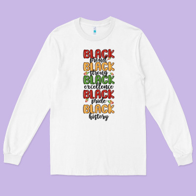 Black History Long Sleeve Tee Designed By Maliassmallbusiness