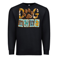 Black Dog Mama with Paw Premium Sweatshirt - texasbilliewilder