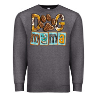 Charcoal Heather Dog Mama with Paw Premium Sweatshirt - texasbilliewilder