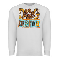 Dove Grey Dog Mama with Paw Premium Sweatshirt - texasbilliewilder