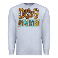 Heather Grey Dog Mama with Paw Premium Sweatshirt - texasbilliewilder