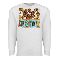 Oatmeal Heather Dog Mama with Paw Premium Sweatshirt - texasbilliewilder