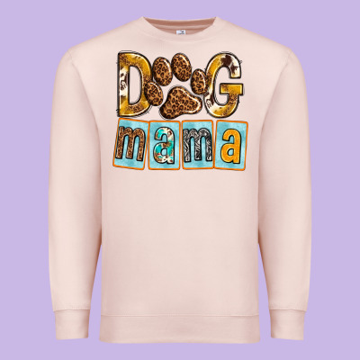 Dog Mama With Paw Premium Sweatshirt Designed By Texasbilliewilder