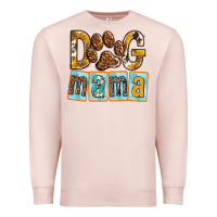 Pale Pink Dog Mama with Paw Premium Sweatshirt - texasbilliewilder