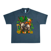 Midnight Navy st patricks donkeys with  shamrocks Urban Heavy Tee - AdoDesignShop